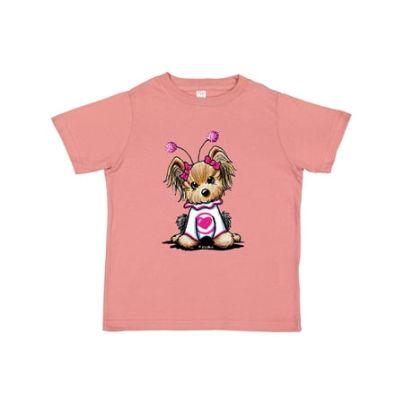 

Inktastic Love Bug Yorkie Gift Toddler Boy or Toddler Girl T-Shirt