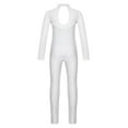 thumbnail image 4 of Zaldita Kids Girls Unitard Rhinestone Gymnastics Leotard Dance Bodysuit Full Body Figure Ice Skating Jumpsuit White 10, 4 of 7