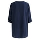 thumbnail image 5 of Top estampado de manga larga y cuello en V para mujer, transpirable, corte holgado, largo hasta la cadera, para leggings, tallas S-XXL, 5 of 5