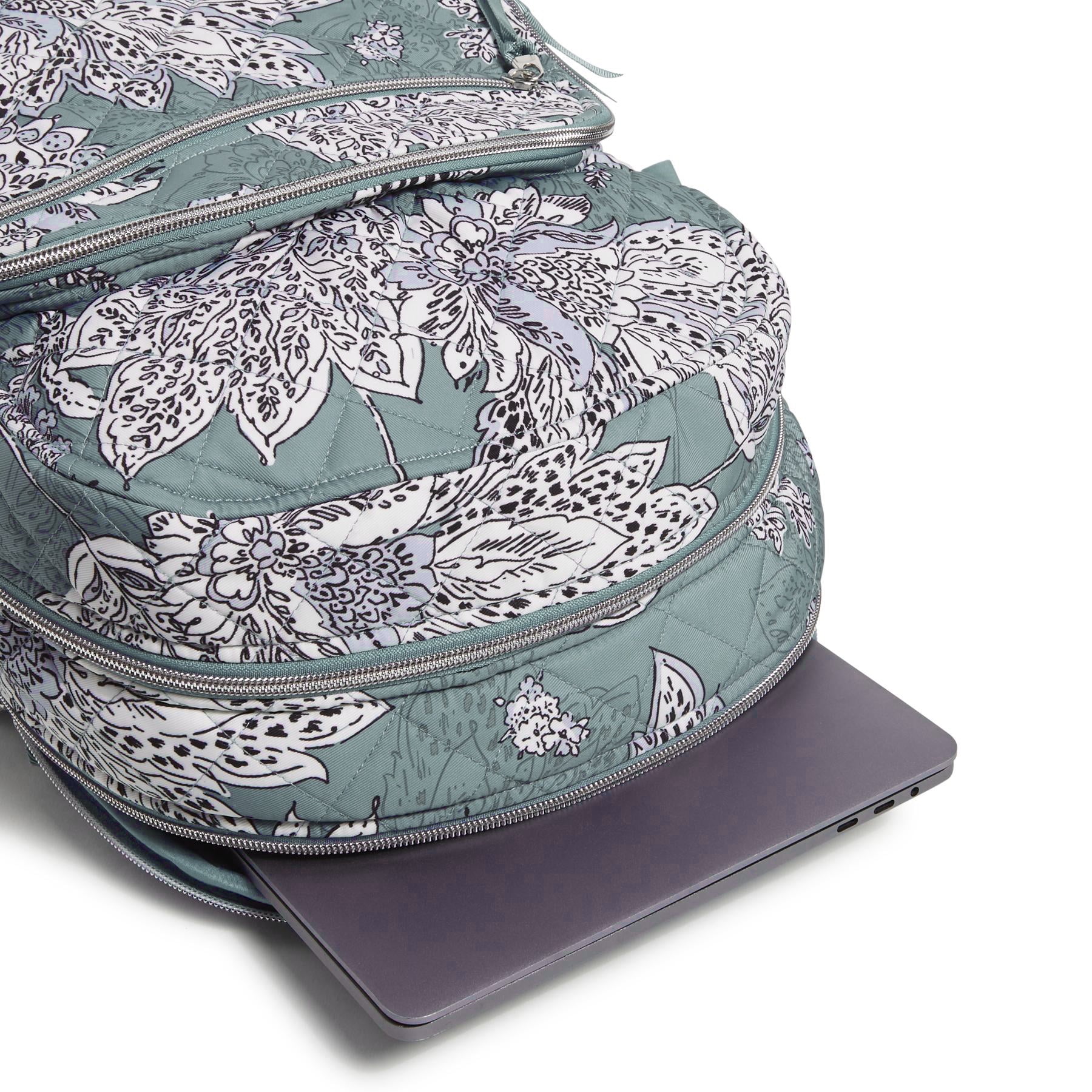 Vera Bradley Performance Twill Extra Large Travel Backpack Tiger Lily Blue Oar N Vera Bradley Tiger Lily Blue Oar Convertible SMALL Backpack  main image 3