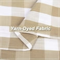 thumbnail image 5 of Buffalo Plaid Cafe Curtains 36 Inches Long, Beige Buffalo Check Kitchen Tier Curtains, Farmhouse Gingham Rod Pocket Short Tier Curtain for Kitchen Bathroom Window, 28" x 36", Linen, Set of 2, 5 of 5
