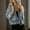 Blue, variant on Bmisegm Ladies Leopard Print Patchwork Jean Jacket with Long Sleeves Womens Denim Jacket Blue XL