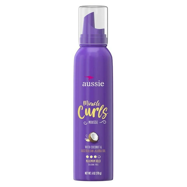 Aussie Miracle Curls Styling Hair Mousse with Coconut 12.6 Oz.