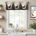 thumbnail image 2 of Vintage Forest Deer Kitchen Curtain Valances for Windows Farmhouse Short Curtains, Rustic Country Wildlife Woodland Rod Pocket Valance Curtain for Bedroom Cafe Living Room 42"x12", 2 of 8