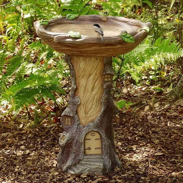 Bain d'oiseaux extérieur, fontaine de base en résine décorer la cour
