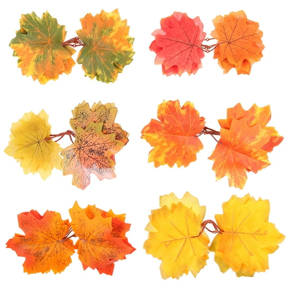 30pcs Harvest Fall Leaves Farmhouse Decorations Garland Making Maple Leaf
