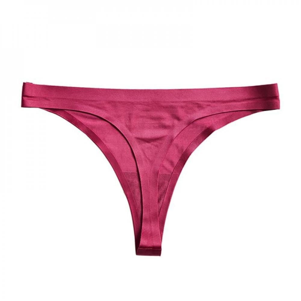 KOOYTE Women Ice Silk Thong Panties Briefs Seamless Comoros