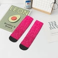 thumbnail image 7 of Fuzoiu Rose Red Glitter Print Adult Socks, Crew Moisture-wicking Socks, Unisex Cushion Crew Socks,Casual Sports Ankle Socks, 7 of 7