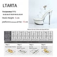 thumbnail image 2 of WOMEN Sexy Super High 15CM Heel Platform Sandals Transparent Crystal Shoes Wedding Shoes Banquet LFD-194, 2 of 6