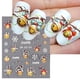 thumbnail image 3 of 5D Christmas Jingle Bell Nail Art Stickers Winter Reflective Glitter Gloves Lantern Embossed Sliders Snowflakes Manicure Decals, 3 of 4