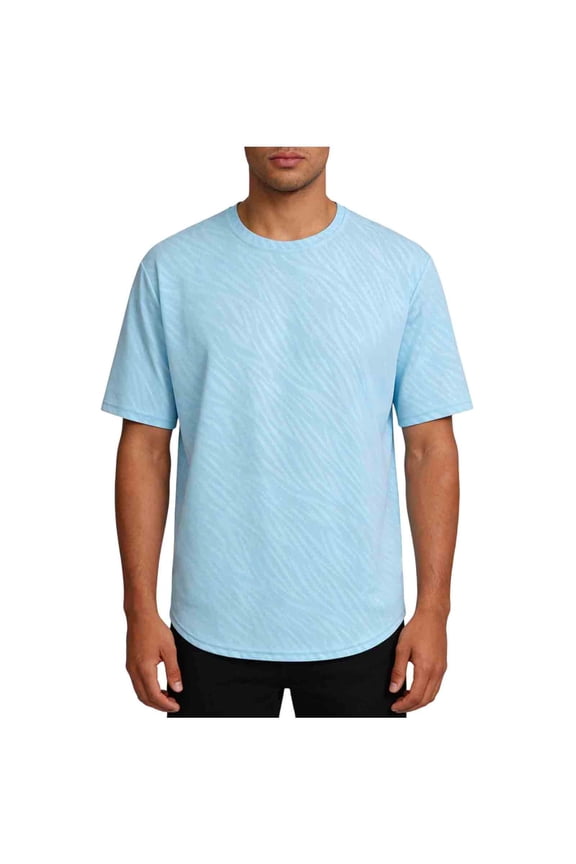 Mens Textured T-Shirts Terry Cloth Shirts Summer Stretch Casual Short Sleeve Tee Shirts