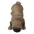 thumbnail image 3 of Realistic Lifelike Adorable Fawn Pug Puppy Dog Crouching Playfully Figurine, 3 of 9