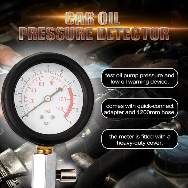 Kit de Test de pression d'huile moteur 12 pièces jauge de pression d'huile  Kit de Test de pression de carburant outil de Garage de voiture dispositifs