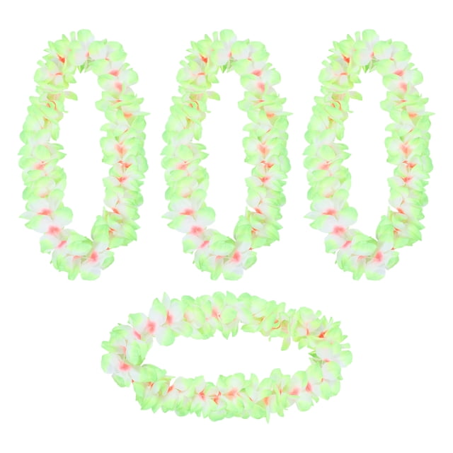 KAKOWELY 4 piezas de collar de fiesta hawaiano con guirnalda de flores artificiales y leis hawaianos