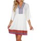 thumbnail image 1 of Vestido con volantes Gabrielle de White Mark para mujer, multicolor, grande White Mark Salir enfadado, 1 of 1