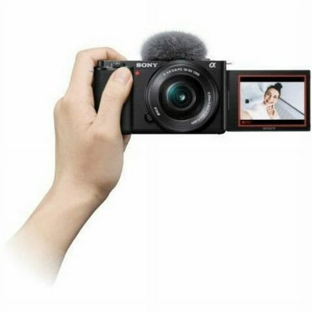 Sony - Alpha ZV-E10 Kit Mirrorless Vlog Camera with 16-50mm Lens - Black