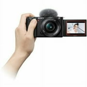 Sony Alpha ZV-E10L 24.2 Megapixel Mirrorless Camera with Lens, 0.63, 1.97, Black