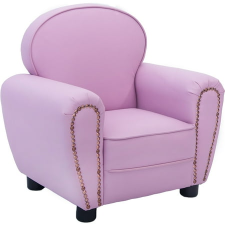 Sofa Grill Top Knobs Kids Sofa, PU Leather Princess Sofa with Upholstered Armchair, Perfect for Girls ()