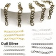 thumbnail image 3 of U8MO 100 Extended Extension Jewelry Chains Tail Links Jewellery Finding Silver Gold-Gunmetal, 3 of 9