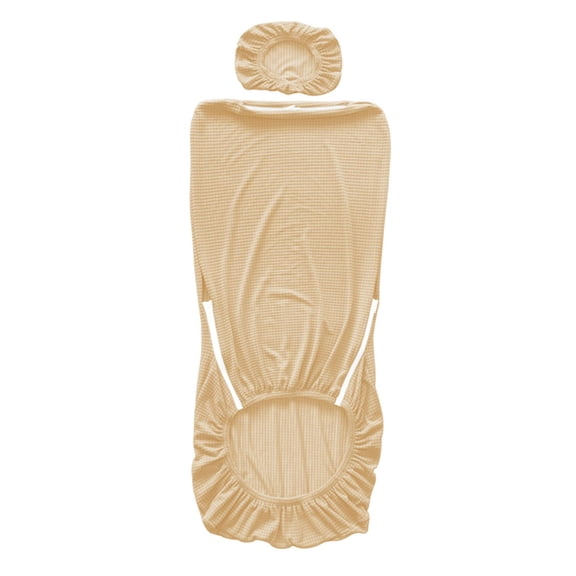 Office Chair Cover with Headrest Cover Washable for Dining Room Gaming Chair Beige Yellow