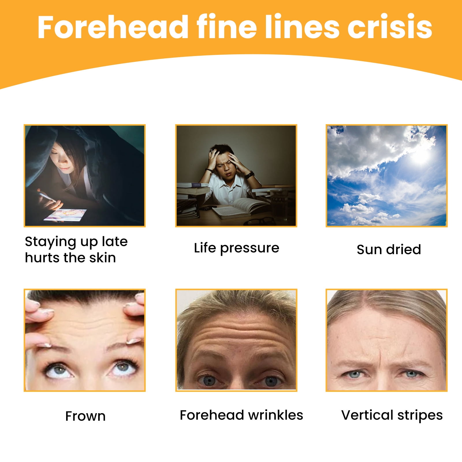 Alvantor Forehead Wrinkle Patches, Smooth Forehead, Smooth Fine Lines & Wrinkles, 10pcs