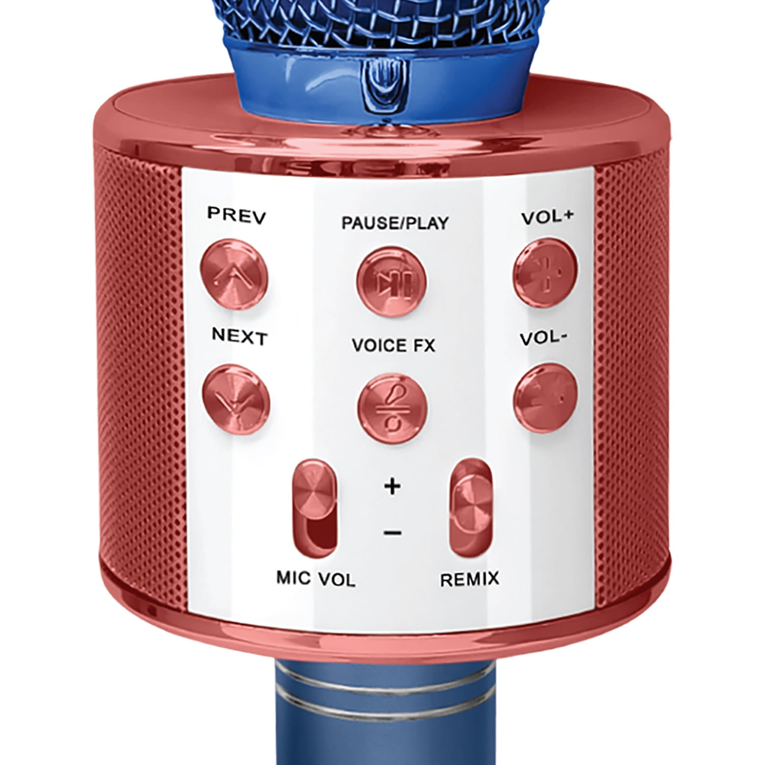 Crayola CKM150 Combo Bluetooth Karaoke Handheld Mic and 5-Watt Speaker, FM/USB/microSD, Aux In/Out, Vocal FX, up to 2 Hours Play Time (Blue) CKM150B
