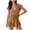 A1-Khaki, variant on Summer Gingham Romper for Women 2025 Dressy Casual Beach Vacation Short Plaid Smocked Jumpsuit Red, M
