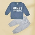 thumbnail image 4 of Vedolay Boys Outfits Boy's 2 Piece Outfit One Shoulder Ruffle Trim Top and Print Belted Pants Set,Blue 3-4 Years, 4 of 5