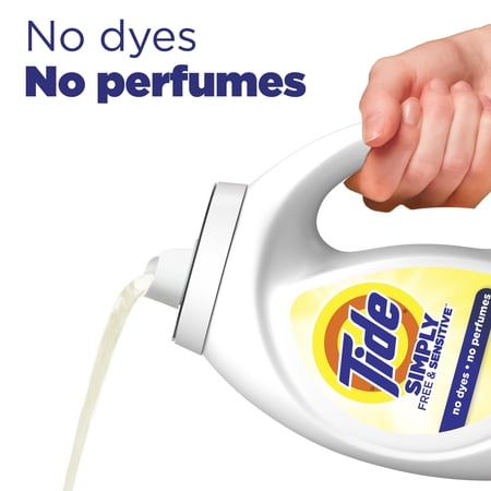 Tide Simply Liquid Laundry Detergent, Free & Sensitive, 32 fl oz, 24 Loads