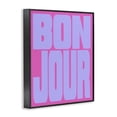 thumbnail image 3 of Stupell Industries Bonjour Pink & Blue Quotes and Sayings Painting Black Framed Art Print Wall Art, 16 x 20, 3 of 8