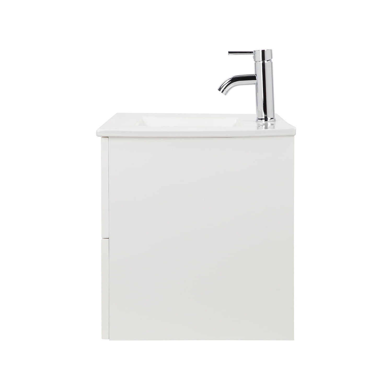 Demi Bonn 31" Wall Mounted Bathroom Vanities Cabinet with Sink Combo, 2 Decor Line Soft-Close Drawers, Faucets and Drains Not Included, White