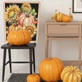 thumbnail image 5 of Thanksgiving Pumpkin Chair Covers Set of 1 Sunflower Fall Harvest Yellow Plaid Chair Back Covers Stretch Removable Washable Slipcovers Protector for Dining Room Kitchen Party Decor, 5 of 5
