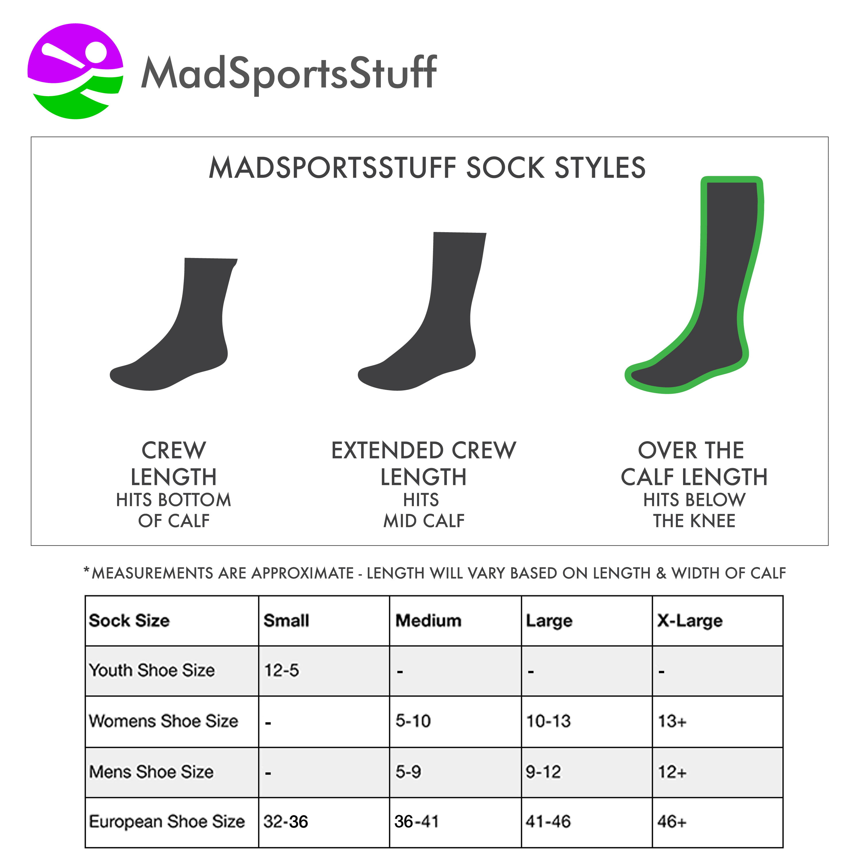 Multiple Colors MadSportsStuff Crazy Soccer Socks with Soccer Balls Over The Calf