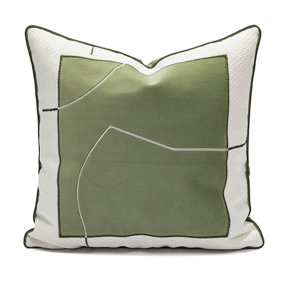 Nvzi Funda de almohada decorativa de 18 x 18 pulgadas, estilo rústico, moderna, para sofá, sala de estar, color verde