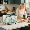thumbnail image 4 of Renewold Toaster Oven Protective Cover Dustproof Smart Oven Air Fryer Protector Case with Pockets Easy Clean Kitchen Appliance Accessories, 22.5 x 18.5 x 13 Inches, Green Flower Leaf, 4 of 7