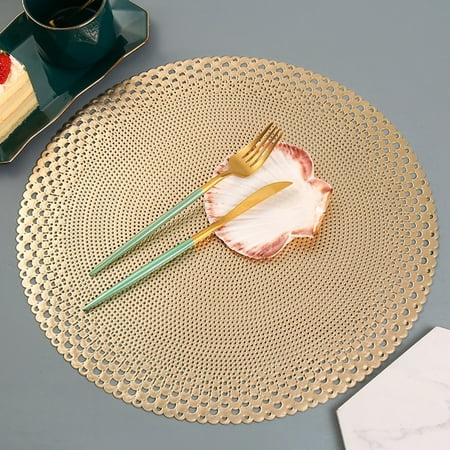 

XINHUADSH Dinner Mat Easy to Carry Round Shape Easy to Clean Table Mat Strong Construction Attractive for Gifts