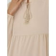 thumbnail image 5 of Textured Crew Neck Maxi Dress with Buttons, 5 of 6