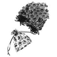 thumbnail image 5 of Raindrops Paw Print Black Organza Goodie Bags for Cookies and Treats, 50 Pieces Party Favor Bags, 5 of 8
