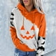 thumbnail image 4 of Sudadera con capucha para mujer, suéter con estampado de calabaza para Halloween, moda de otoño, manga larga, 4 of 4