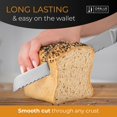 thumbnail image 2 of Orblue Serrated Bread Knife with Upgraded Stainless Steel Razor Sharp Wavy Edge Width - Bread Cutter Ideal for Slicing Homemade Bread, Bagels, Cake (8-Inch Blade with 5-Inch Handle), 2 of 8