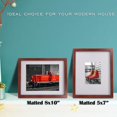 thumbnail image 4 of AmPm 11x14 Picture Frames 4 Pack Display Pictures 5x7/8x10 with Mat or 11x14 Without Mat Made of Solid Wood Covered by Plexiglass for Table Top Display and Wall Mounting Photo Frame, Light Brown, 4 of 6