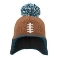 thumbnail image 2 of Infant Brown Carolina Panthers Football Head Knit Hat with Pom, 2 of 3