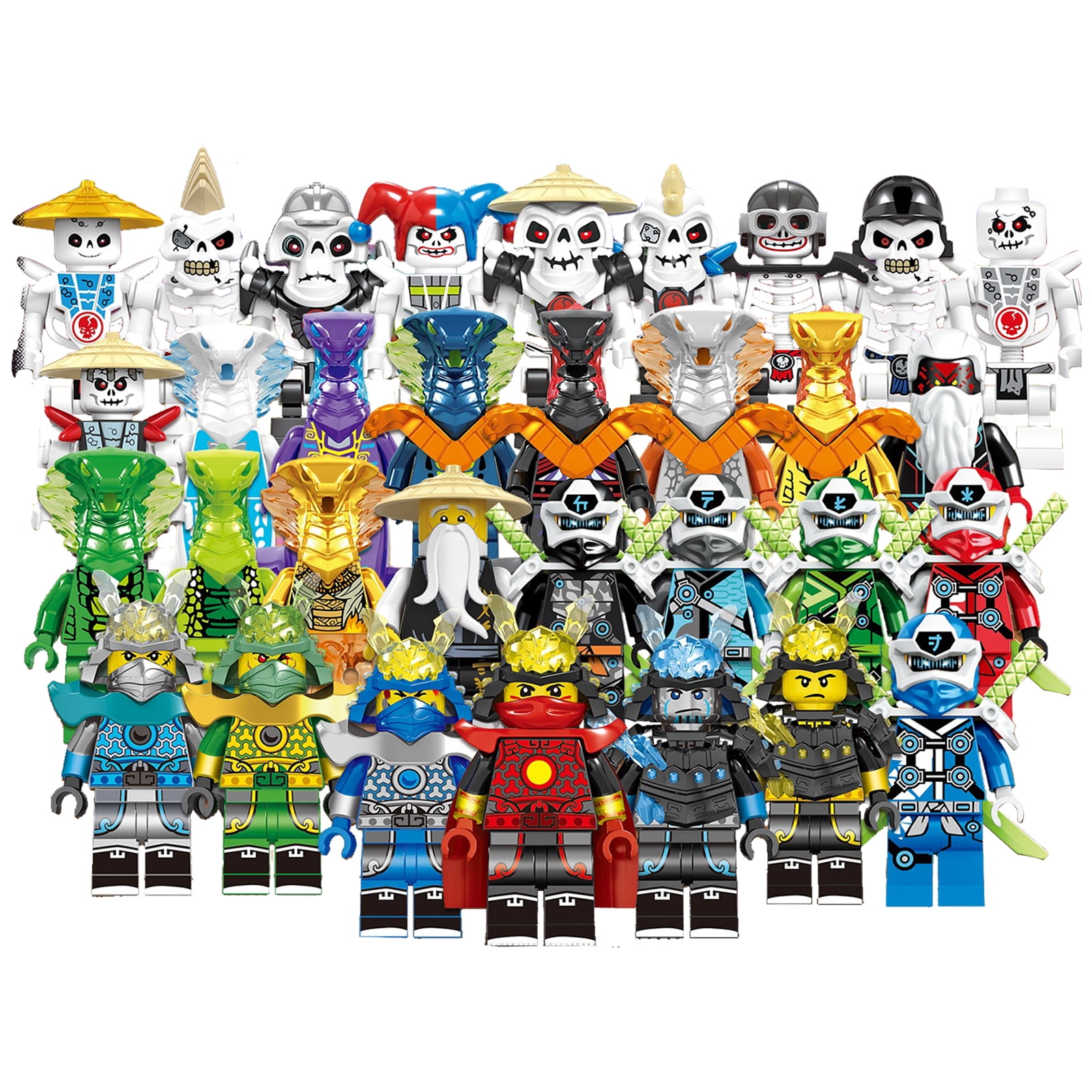 Set of 45 Stk Ninjago Mini Figures Kai Jay Sensei Wu Kinder Building Blocks Toys 