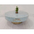 thumbnail image 5 of Handmade Bone Inlay Coffee Table: Geometric Targua Design, 5 of 5