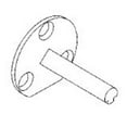 thumbnail image 1 of Baldwin 5077004A 1.5 in. Dummy Backplate with Spindle, 1 of 1