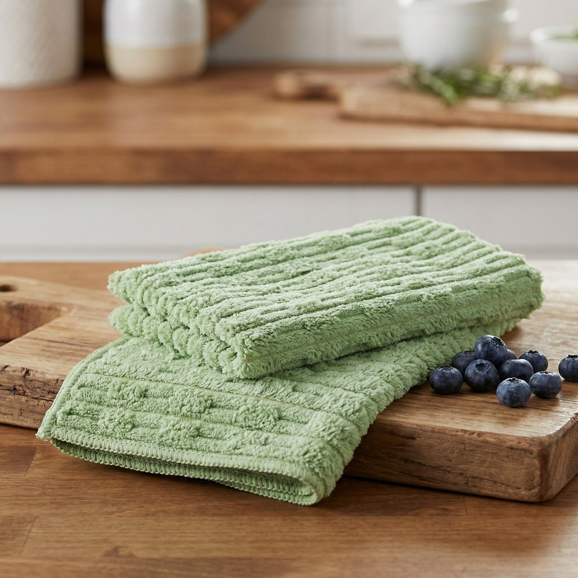 Unique Bargains 6 Pack Microfiber Streak Free Cloths Dark Dark Green/Olive Green 12"x12"