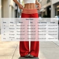 thumbnail image 3 of Women's Wide Leg Lounge Pants High Waisted Fold Over Striped Waistband Stretchy Loose Fit Palazzo Pants for Yoga Daily Wear Daily Travel Office, 3 of 7