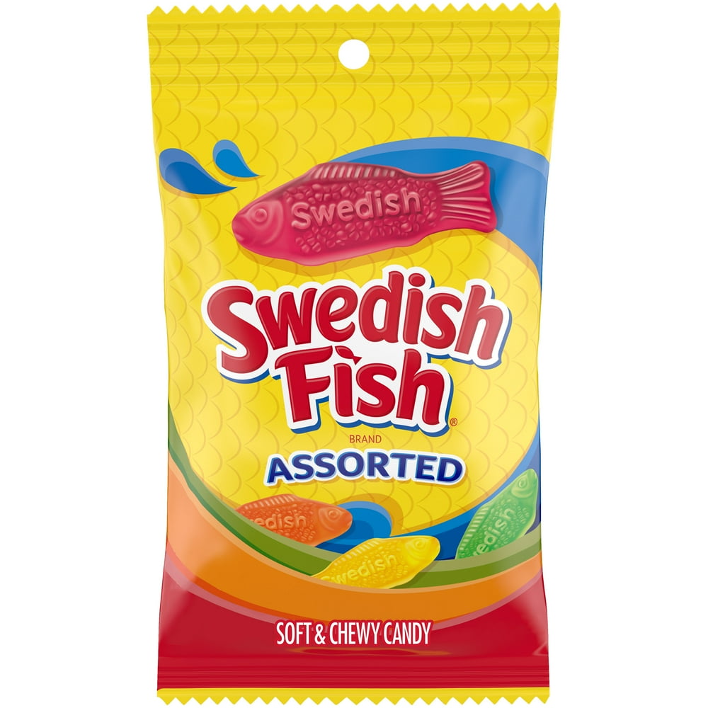 Swedish Fish FatFree Assorted Flavors Soft & Chewy Candies, 8 Oz