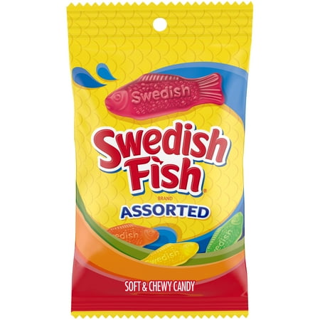 Swedish Fish Fat-Free Assorted Flavors Soft & Chewy Candies, 8 Oz