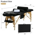 thumbnail image 6 of YRLLENSDAN Foldable Massage Table with Bed Cover,Bolsters and Side Storage Bag,Portable Massage Bed for Physical Therapy Waxing Reiki Spa Lash Tattoo Facial Beauty,Black, 6 of 7